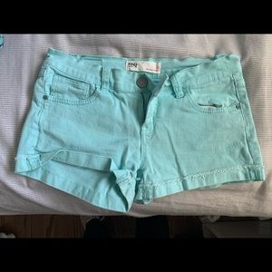 Aqua blue shorts